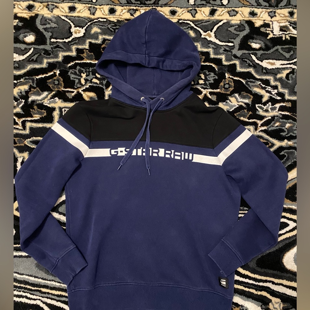 G-star raw blue, black hoodie